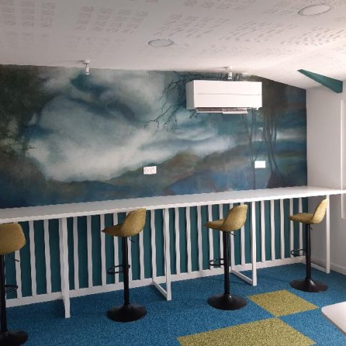 Mural design climatisation coworking